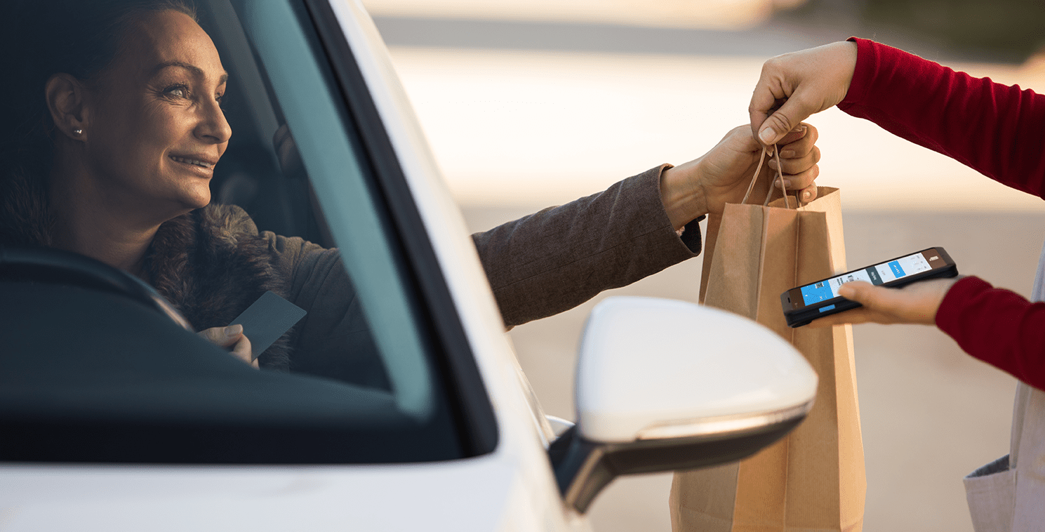 Image of Curbside Delivery Using a Mobile Computer