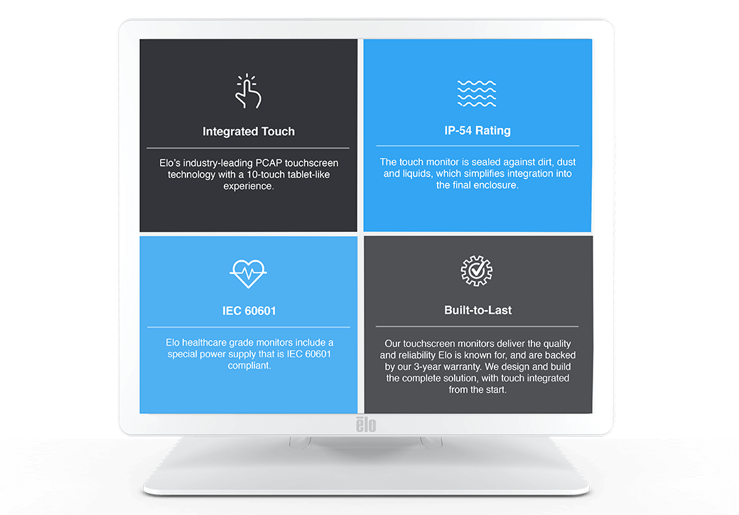 Elo touchscreen monitor for healthcare